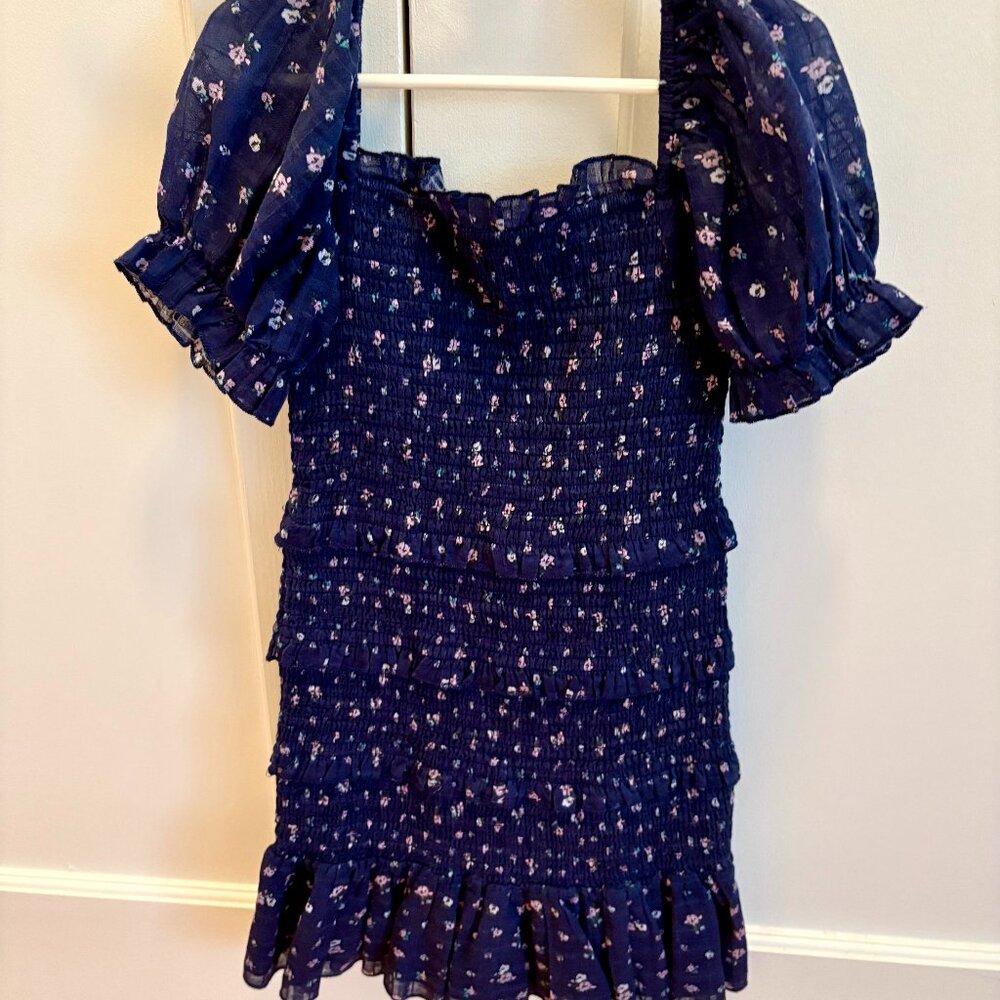 Katie J NYC Laila Dress Blue Floral Size Medium